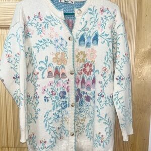Orvis Floral Patterned Cardigan